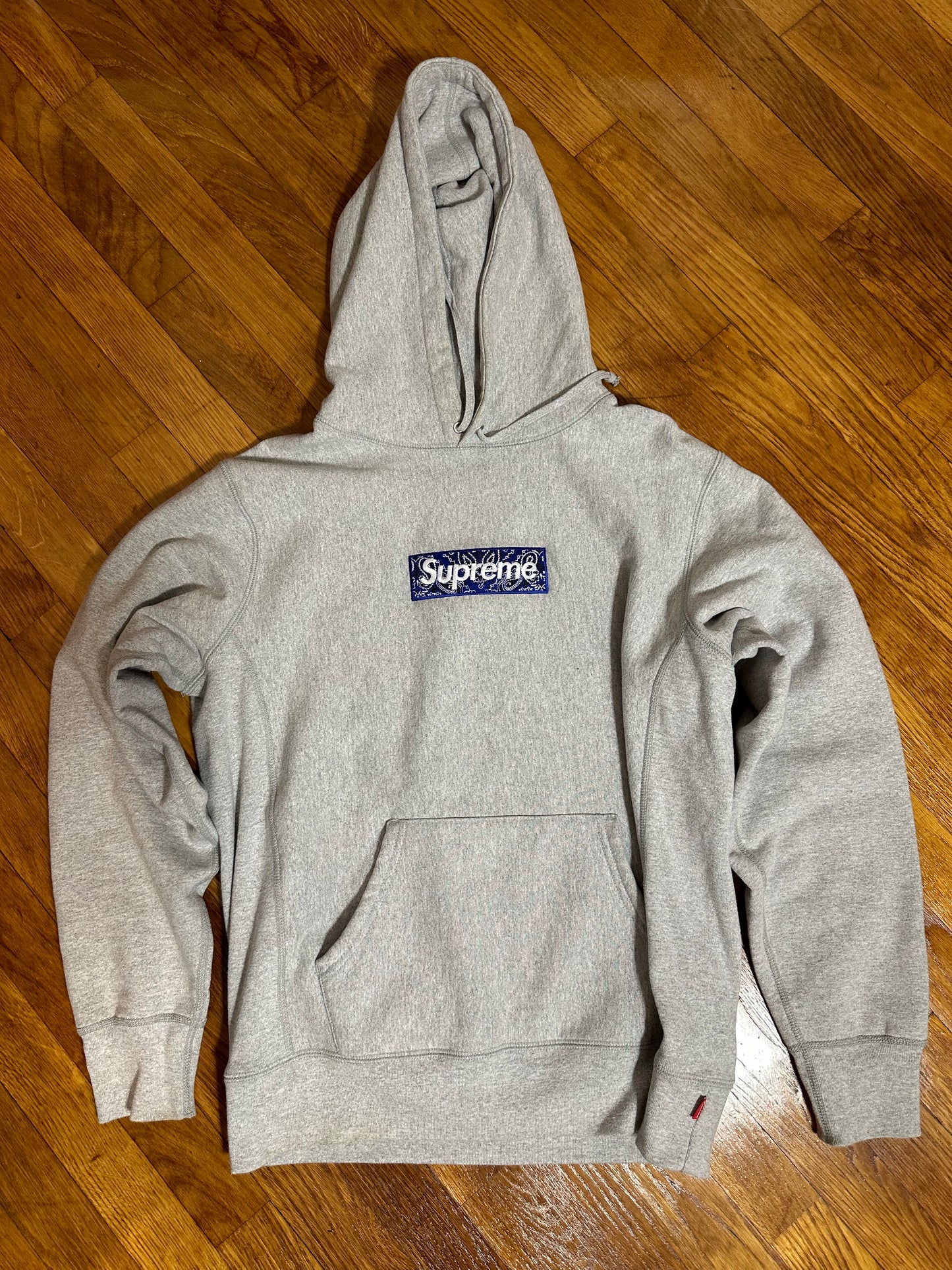 Supreme box logo bandana grey