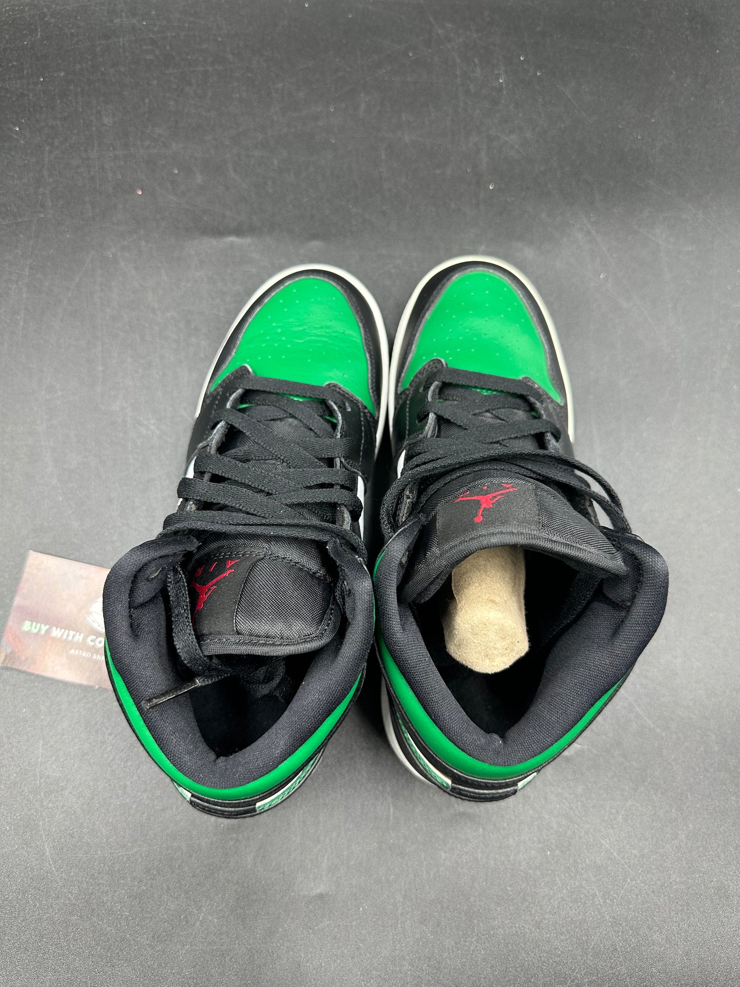 Jordan 1 mid green toe