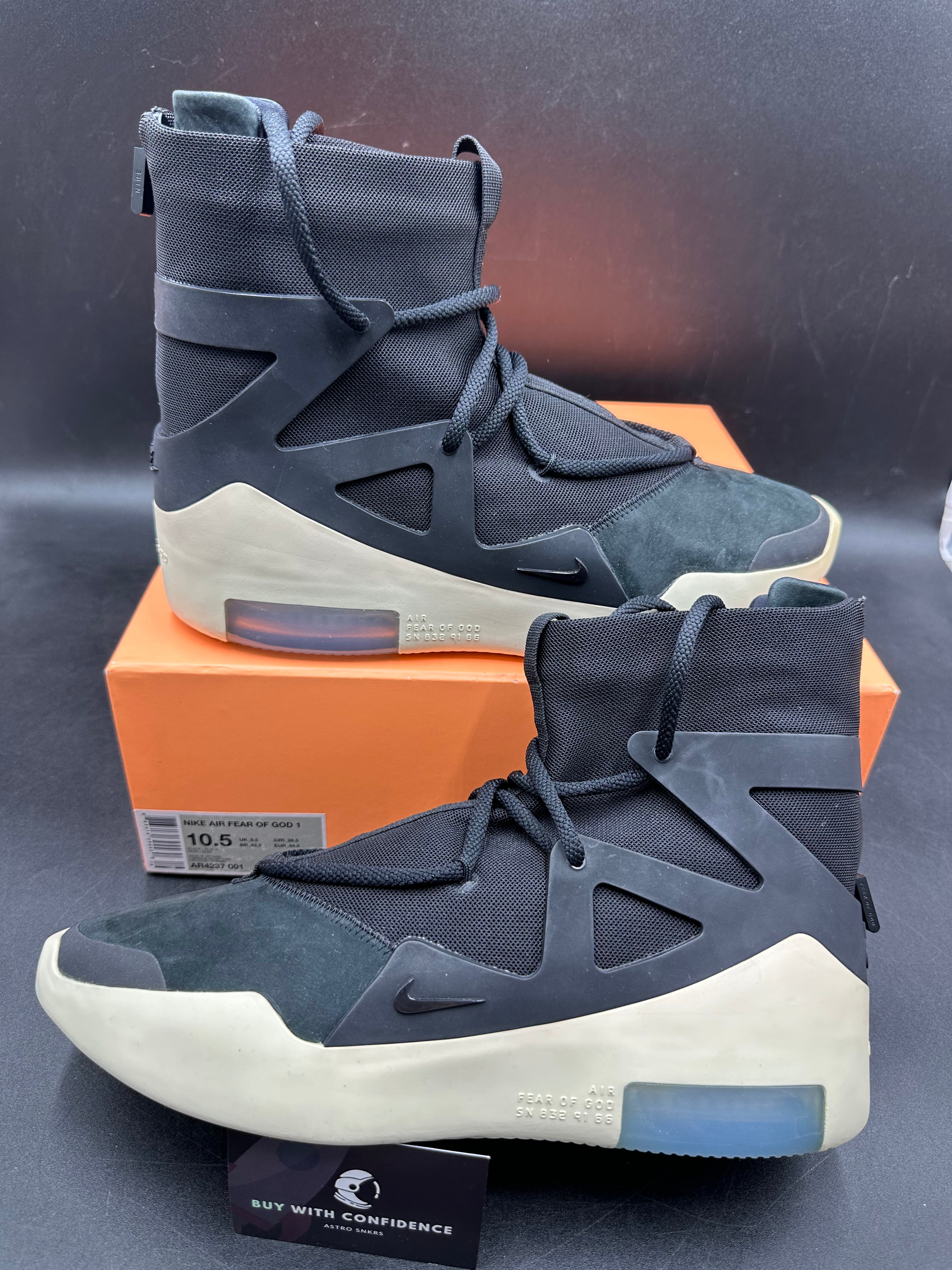 Nike air fear of god 1 black shop