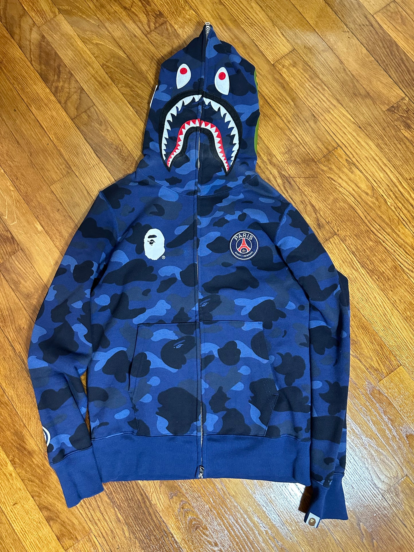 Bape Shark sweat blue X psg